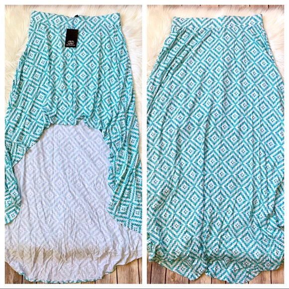Tart Ashland High-Low Aqua Skirt - Picture 2 of 5